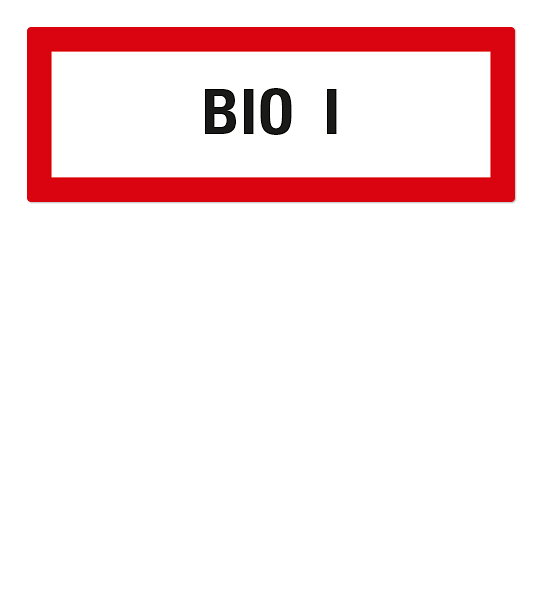 Brandschutzschild BIO I nach DIN 4066