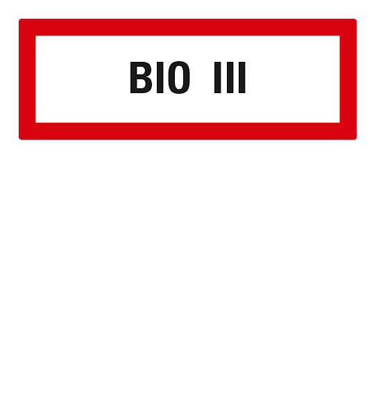 Brandschutzschild BIO III nach DIN 4066
