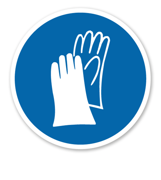 Gebotszeichen Handschutz benutzen nach BGV A8 - M 06