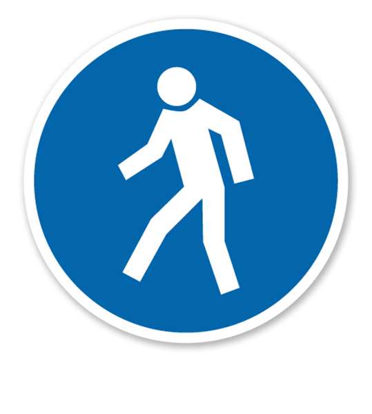 Gebotszeichen Für Fußgänger nach BGV A8 - M 10