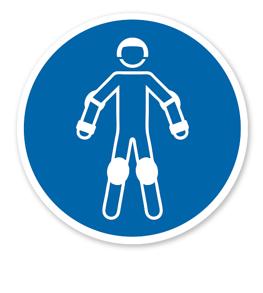 Gebotszeichen Schutzausrüstung für Rollsport benutzen nach DIN EN ISO 7010 - M 049