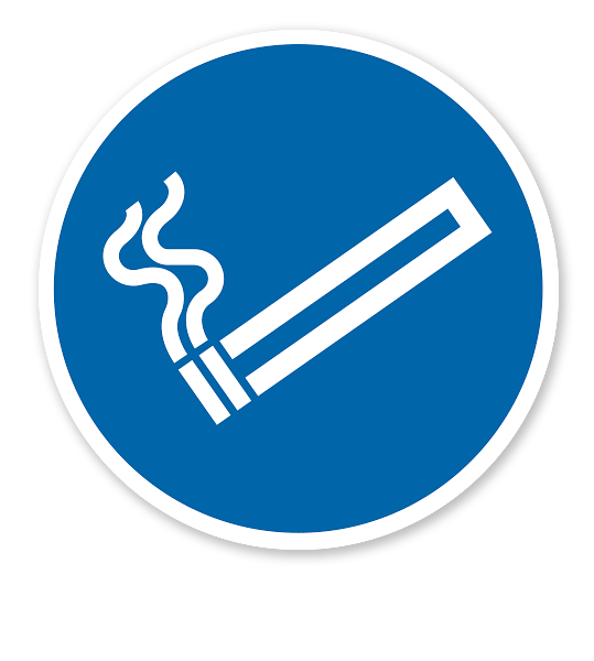Gebotszeichen - Rauchen gestattet nach DIN EN ISO 7010