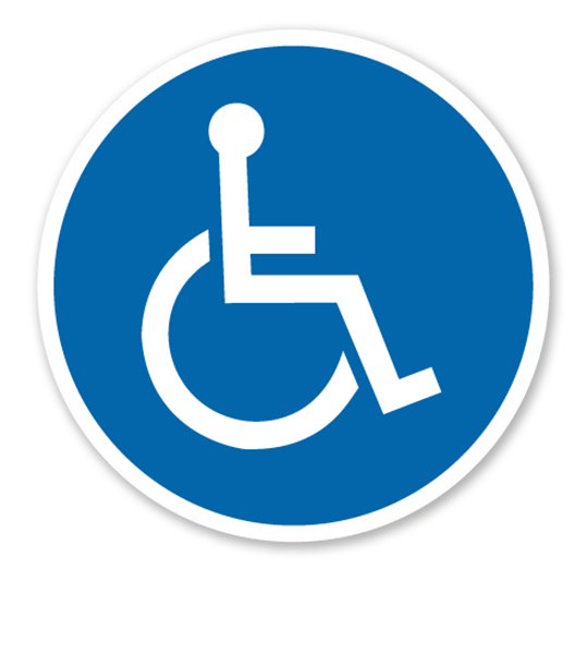 Gebotszeichen Für Rollstuhlfahrer