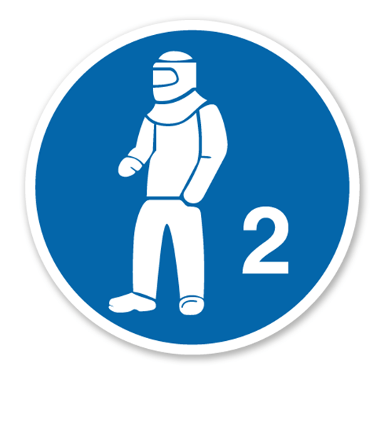 Gebotszeichen Schutzkleidung benutzen Typ 2