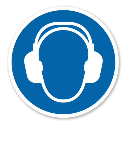 Gebotszeichen Gehörschutz benutzen nach DIN EN ISO 7010 - M 003