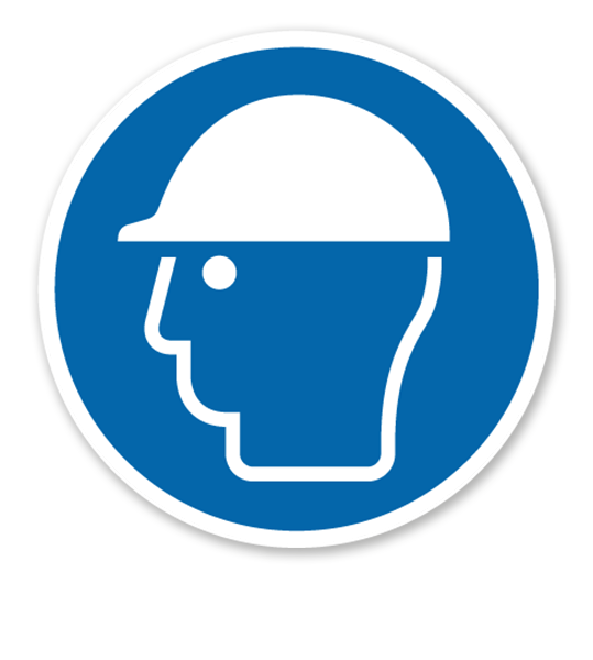 Gebotszeichen Kopfschutz benutzen nach DIN EN ISO 7010 - M 014