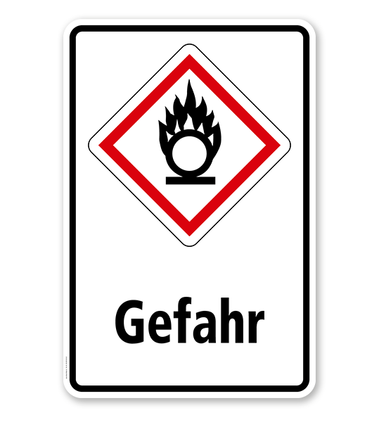 GHS - Schild Gefahr, entzündend