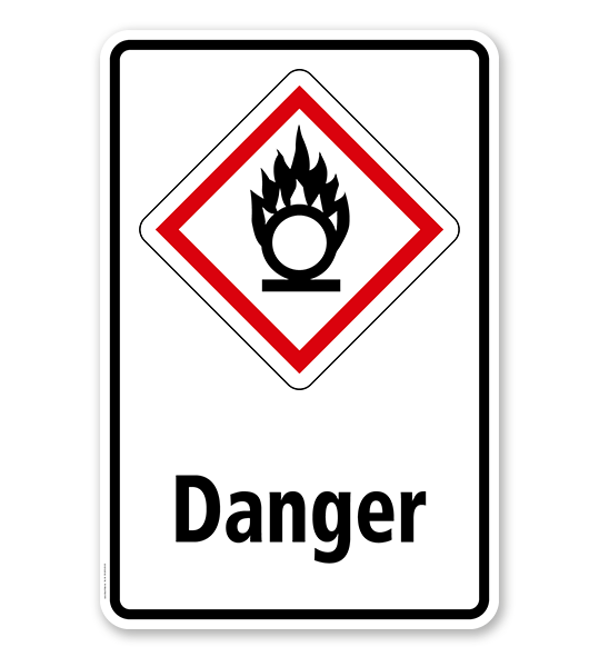 GHS - Schild Danger, entzündend