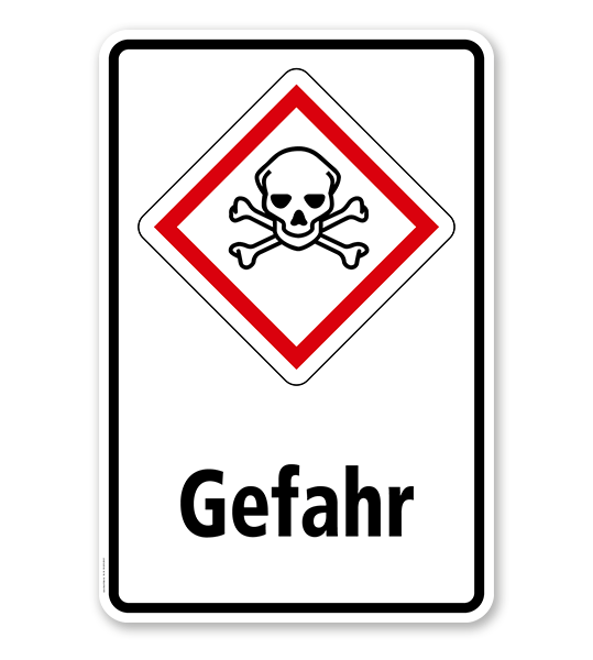 GHS - Schild Gefahr, giftig