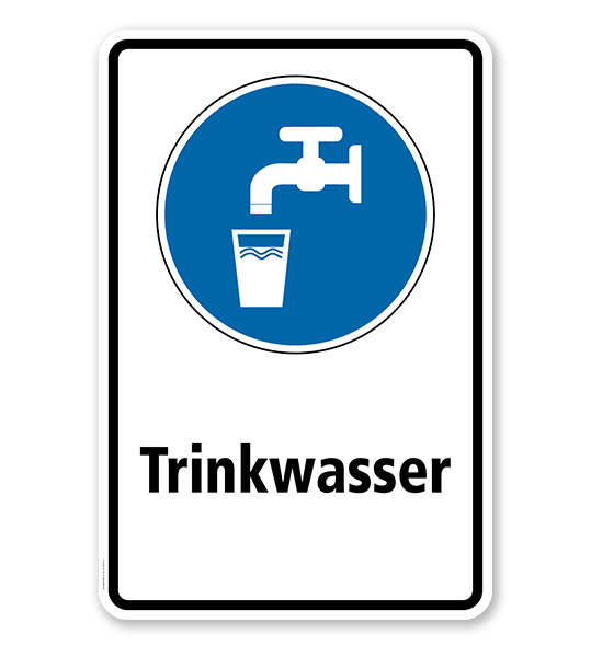 Gebotsschild Trinkwasser