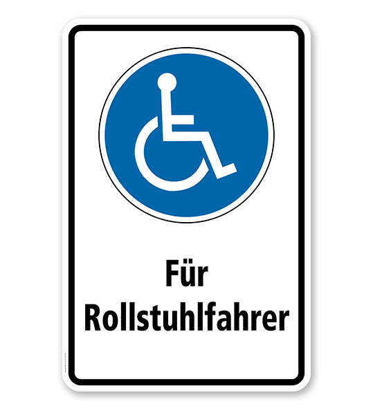 Gebotsschild Für Rollstuhlfahrer / Behinderte