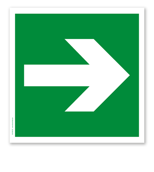 Rettungszeichen Richtungsangabe links / rechts (alte Norm)
