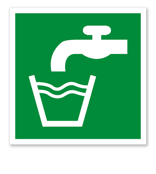 Rettungszeichen Trinkwasser nach DIN EN ISO 7010 - E 015