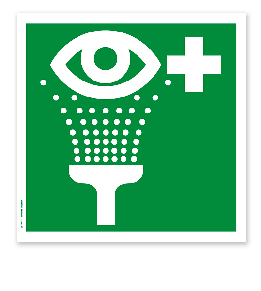Rettungszeichen Augenspüleinrichtung nach DIN EN ISO 7010 - E 011