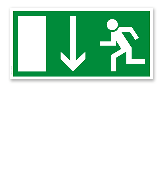 Fluchtwegschild Notausgang (alte Norm)