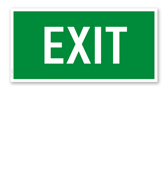 Fluchtwegschild Rettungsweg / Notausgang Exit