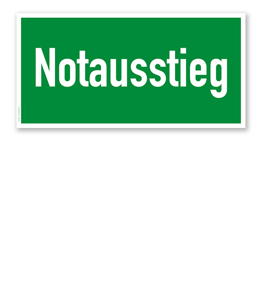 Fluchtwegschild Rettungsweg / Notausstieg