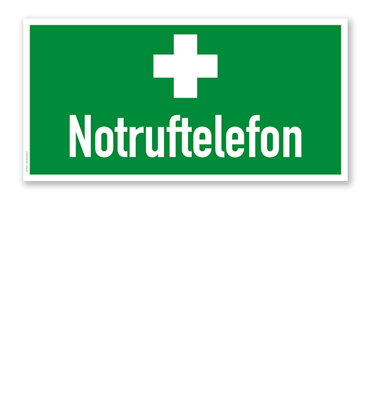 Fluchtwegschild Notruftelefon