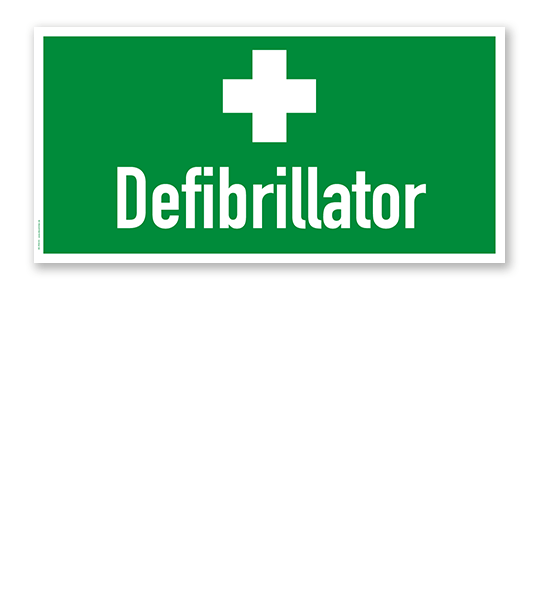 Fluchtwegschild Defibrillator