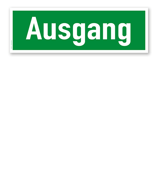 Fluchtwegschild / Rettungsschild Ausgang