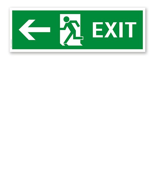 Fluchtwegschild / Rettungsschild Exit links
