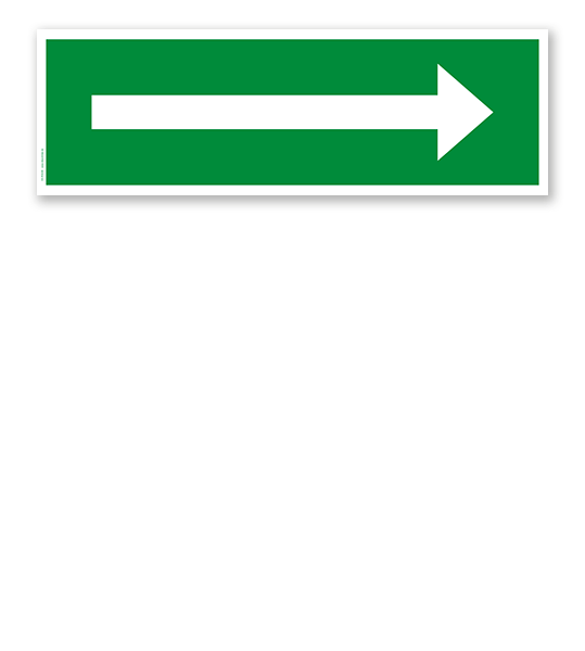 Fluchtwegschild / Rettungsschild Richtungsangabe Pfeil