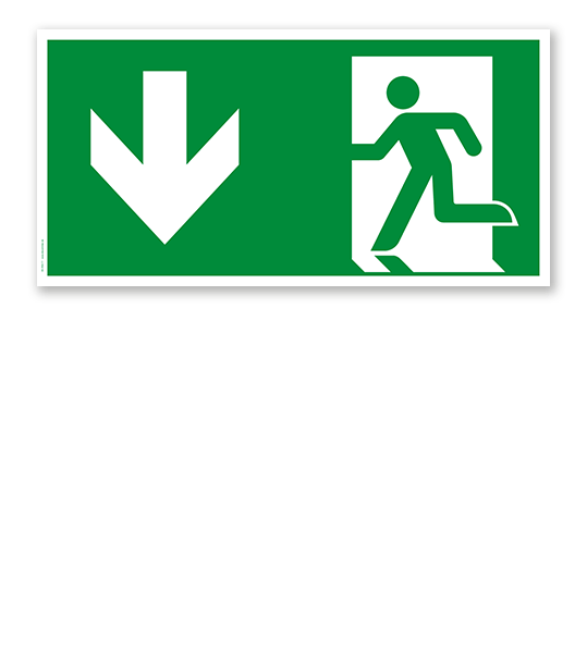 Fluchtwegschild Notausgang nach DIN EN ISO 7010 - E 001-4