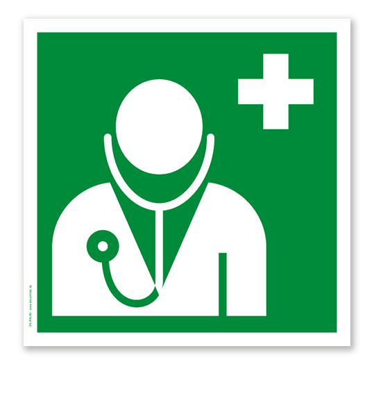 Rettungszeichen Arzt nach DIN EN ISO 7010 - E 013