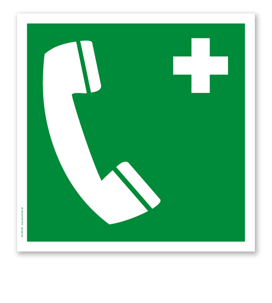 Rettungszeichen Notruftelefon nach DIN EN ISO 7010 - E 004