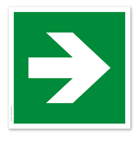 Rettungszeichen Richtungsangabe links / rechts nach DIN EN ISO 7010
