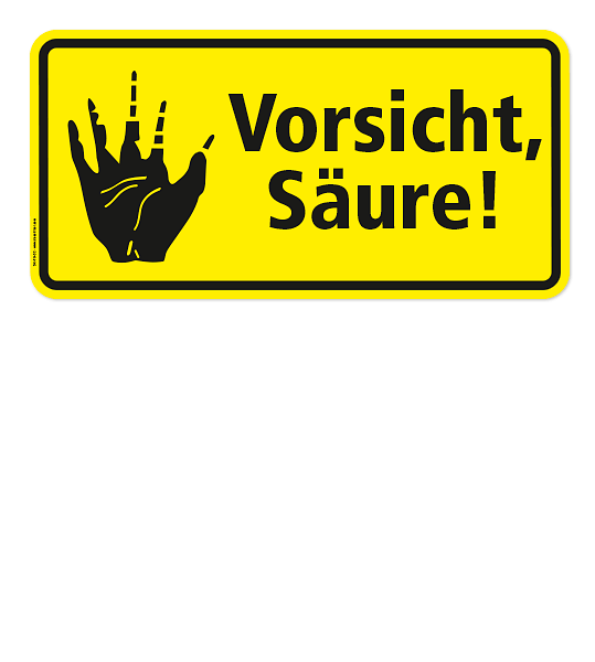 Warnschild Vorsicht, Säure! - 2