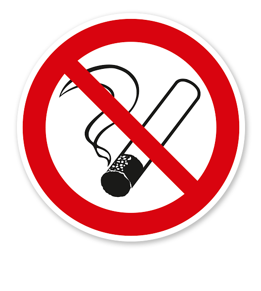 Verbotszeichen Rauchen verboten nach BGV A8 - P01