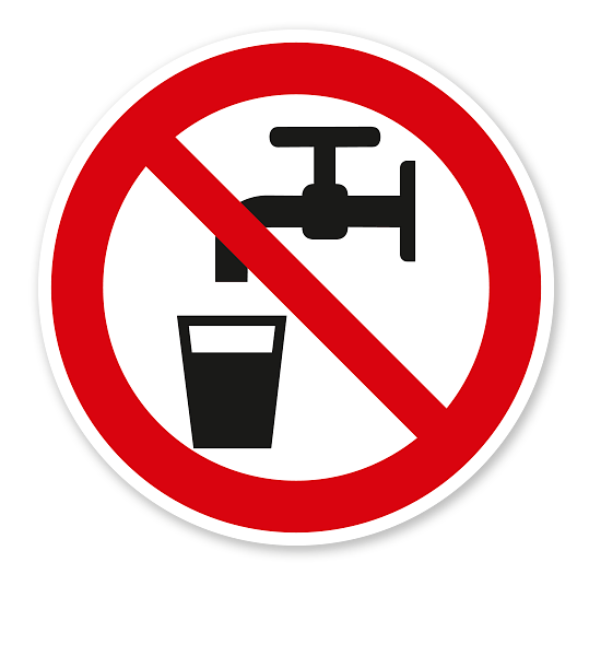 Verbotszeichen Kein Trinkwasser nach BGV A8 - P05
