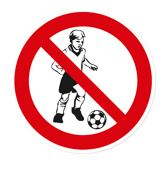 Verbotszeichen Fußball spielen verboten 2