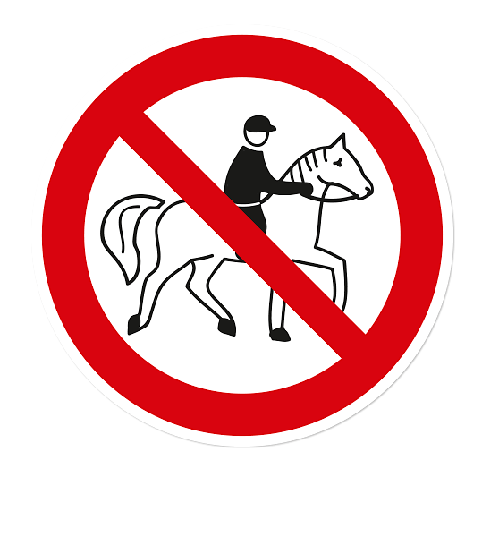 Verbotszeichen Reiten verboten