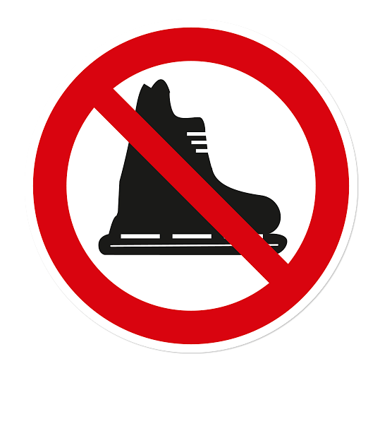 Verbotszeichen Schlittschuhlaufen verboten