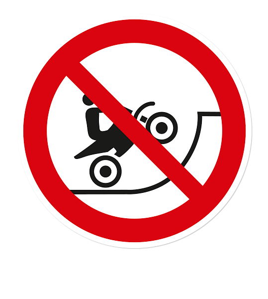 Verbotszeichen Mit motorisierten Fahrzeugen befahren verboten