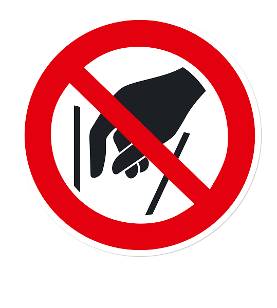 Verbotszeichen Hineinfassen verboten nach DIN EN ISO 7010 - P 015
