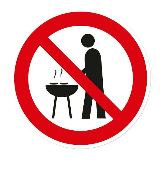 Verbotszeichen Grillen verboten 2