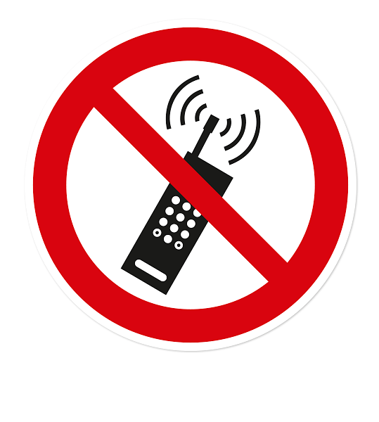 Verbotszeichen Mobilfunk verboten nach BGV A8 - P18