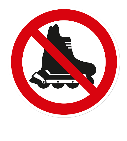 Verbotszeichen Inline-Skating 2 verboten