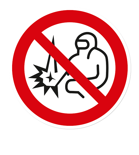 Verbotszeichen Schweißen ist verboten 2