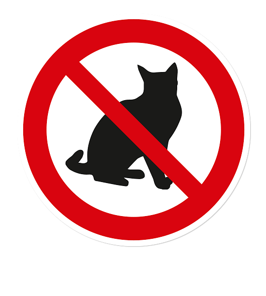 Verbotszeichen Katzen verboten
