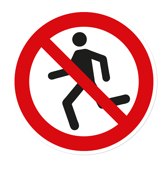 Verbotszeichen Laufen verboten nach DIN ISO 20712 - WSP001