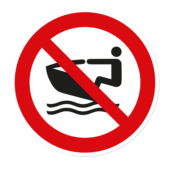 Verbotszeichen Jet-Ski verboten nach DIN ISO 20712 - WSP010