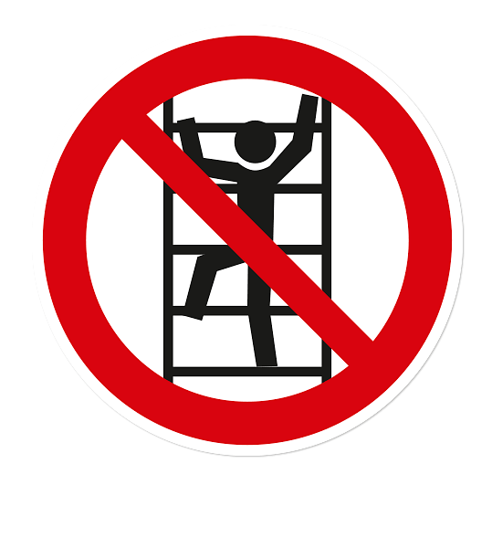 Verbotszeichen Aufsteigen / klettern verboten