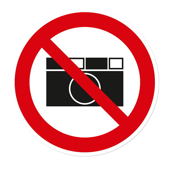 Verbotszeichen Fotografieren ist verboten