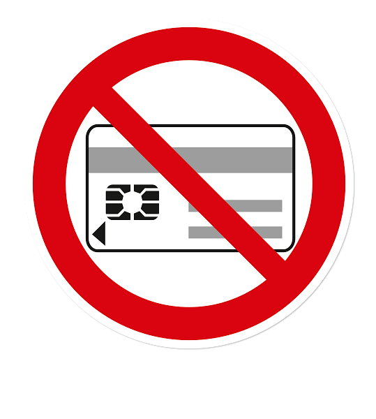 Verbotszeichen Mitführen von magnetischen oder elektronischen Datenträgern ist verboten