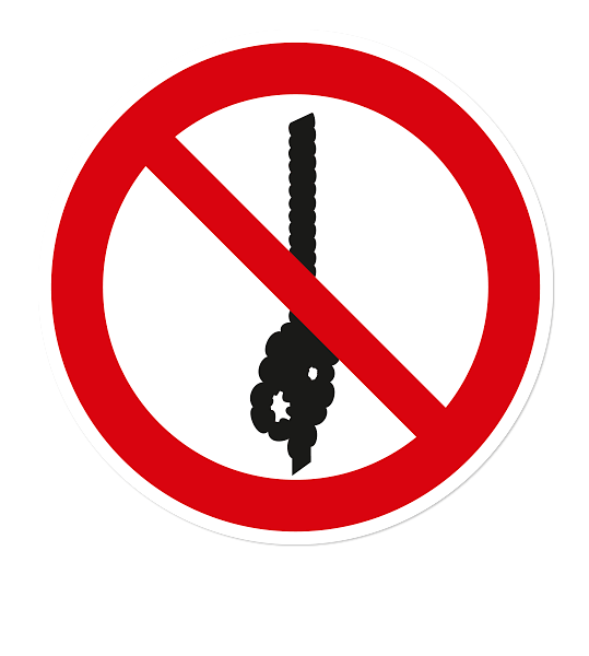 Verbotszeichen Knoten verboten