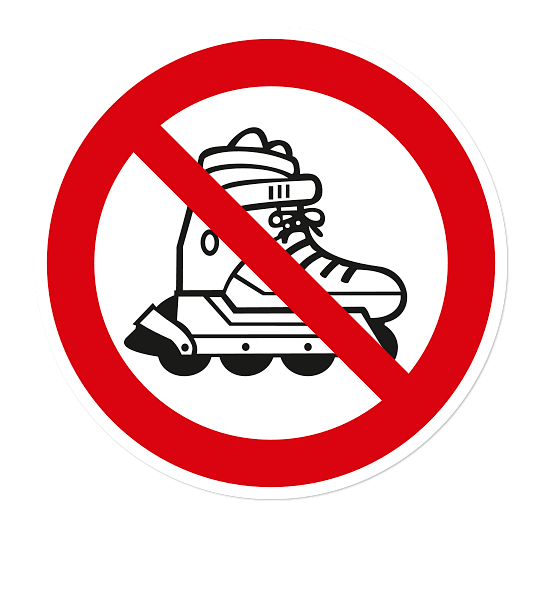 Verbotszeichen Inline-Skating verboten